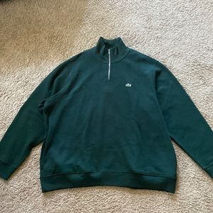 Men’s solid quater zip interlock ribbed sweatshirt